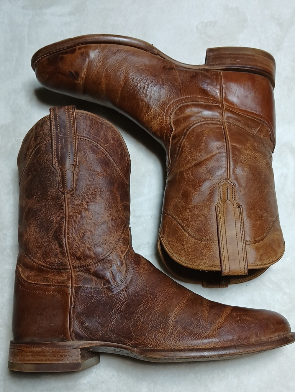 Tecovas Men's Brown Leather Western Boots Size 10D